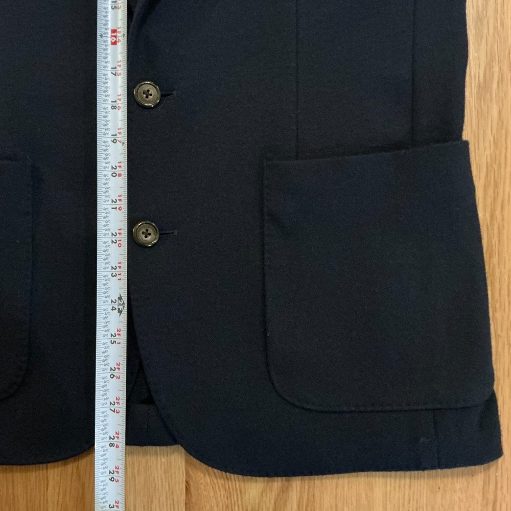 J Crew‎ Navy Knit Blazer Mens Small AX264 Casual Unstructured Sport Coat - Picture 6 of 7